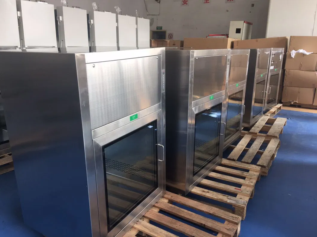 SGS Certified Electronic/ Mechanical Interlock Laminar Flow Clean Dynamic Pass Through Box Transfer Window for Cleanroom & Laboratories with UV Sterilization